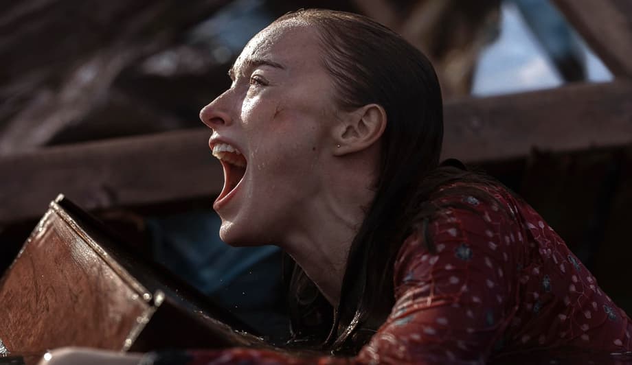 THRASH: Phoebe Dynevor Faces “Sharks On The Loose In A Category 5 Storm” In First Trailer For Netflix Thriller